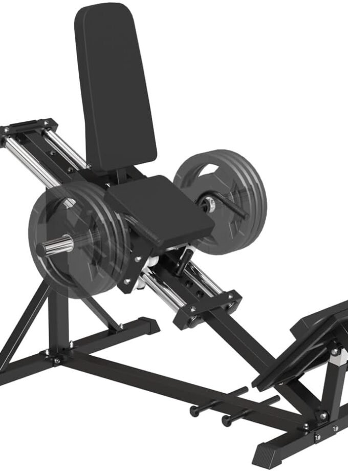 Compact Leg Sled Machine with Calf Block, -Loaded Compact Leg Press Machine with Band gs, 1000LBS Weight , Squat Machine for Quads, Calves, Hamstrings, Home Gym Leg Press Machine