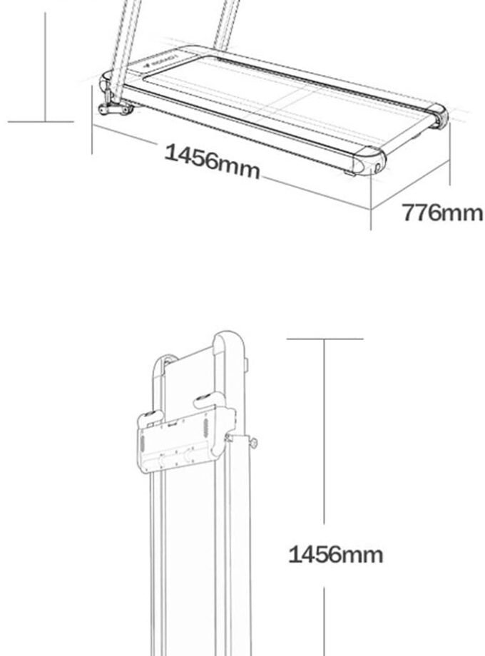 Treadmills Quiet Folding Treadmill Multifunctional Fitness Equipment Home Treadmill Folding Treadmill (Black)