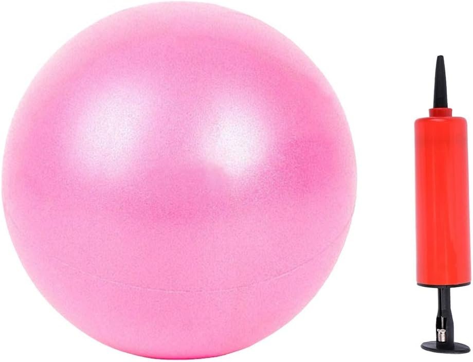 Mini Yoga Pilates Ball 10 Inch for Stability Exercise Training Gym Anti Burst and Slip Resistant Balls with Inflatable Straw