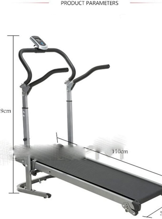 Treadmills Shock-Absorbing Mechanical Treadmill Raised and Lowered with Handrail Walk Machine Large Fitness Equipment Home Cardio Workout