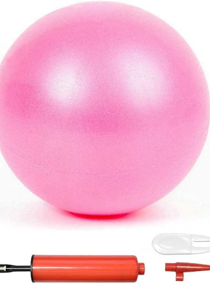 Mini Pilates 6 inch Exercise Ball for Yoga,Small Pilates Core Training and Physical Therapy, Improves Balance Home & Gym & Office with Pump