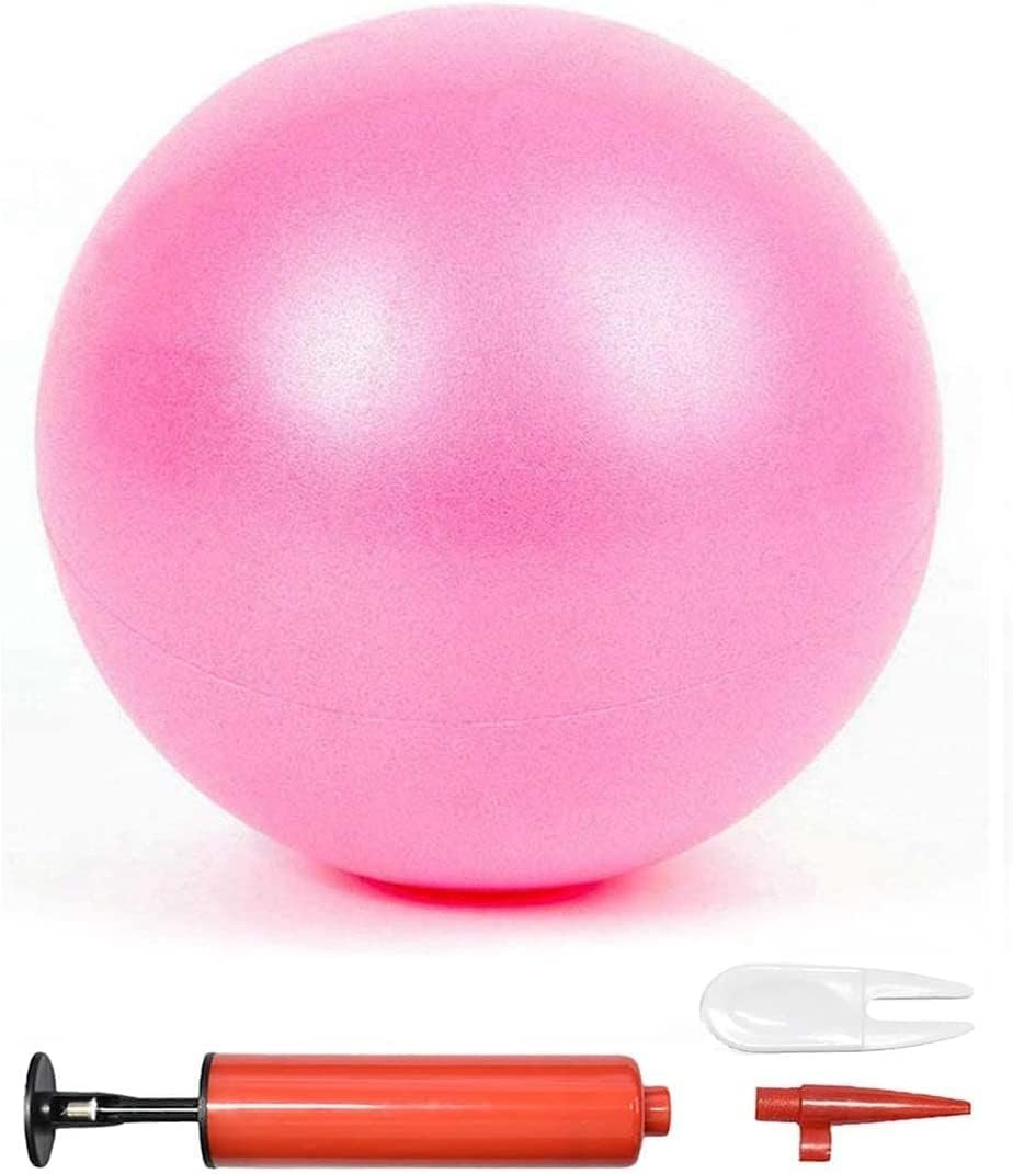 Mini Pilates 6 inch Exercise Ball for Yoga,Small Pilates Core Training and Physical Therapy, Improves Balance Home & Gym & Office with Pump