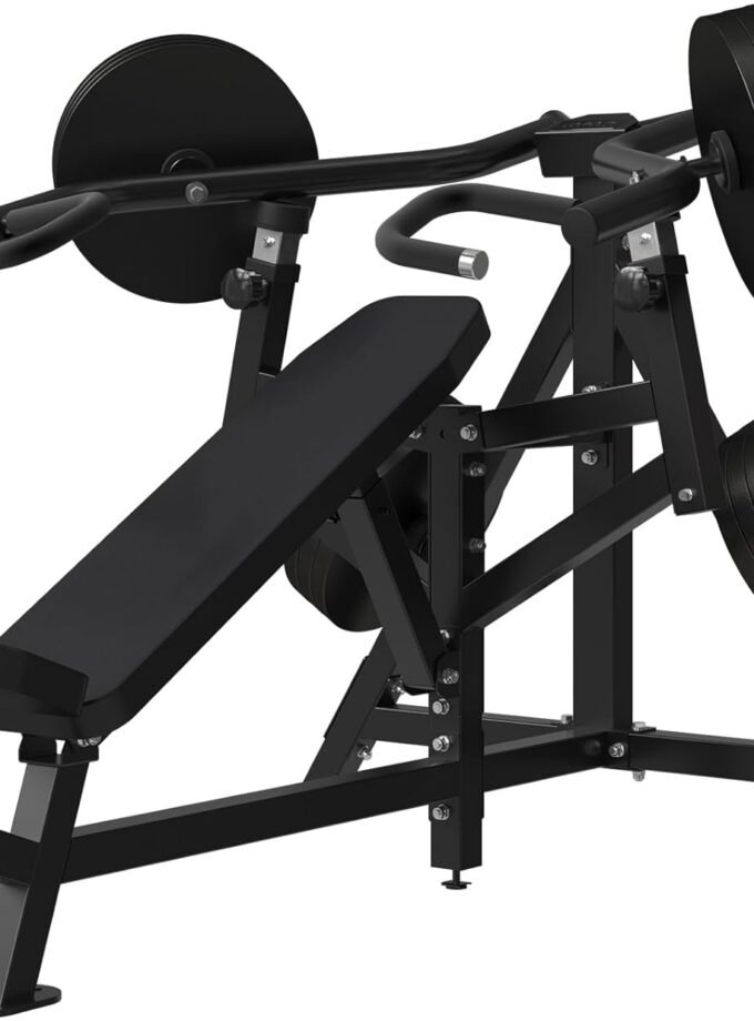 Chest Press Machine, 1250LBS Bench Press Machine with Indendent Converging Arms, 7+5 Adjustable Incline Chest Press Machine for Home Gym, 30° Target Upr Chest, Black