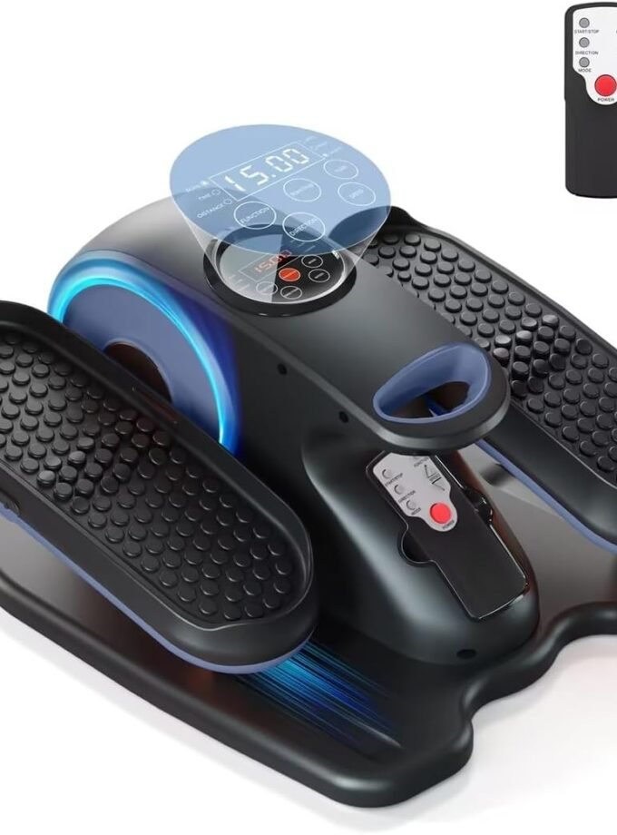 Under Desk Elliptical Machine, Ellipse Leg Exerciser as Seen on TV for Seniors with Remote Control & 12 Adjustable Speeds, Elliptical Machine for Home