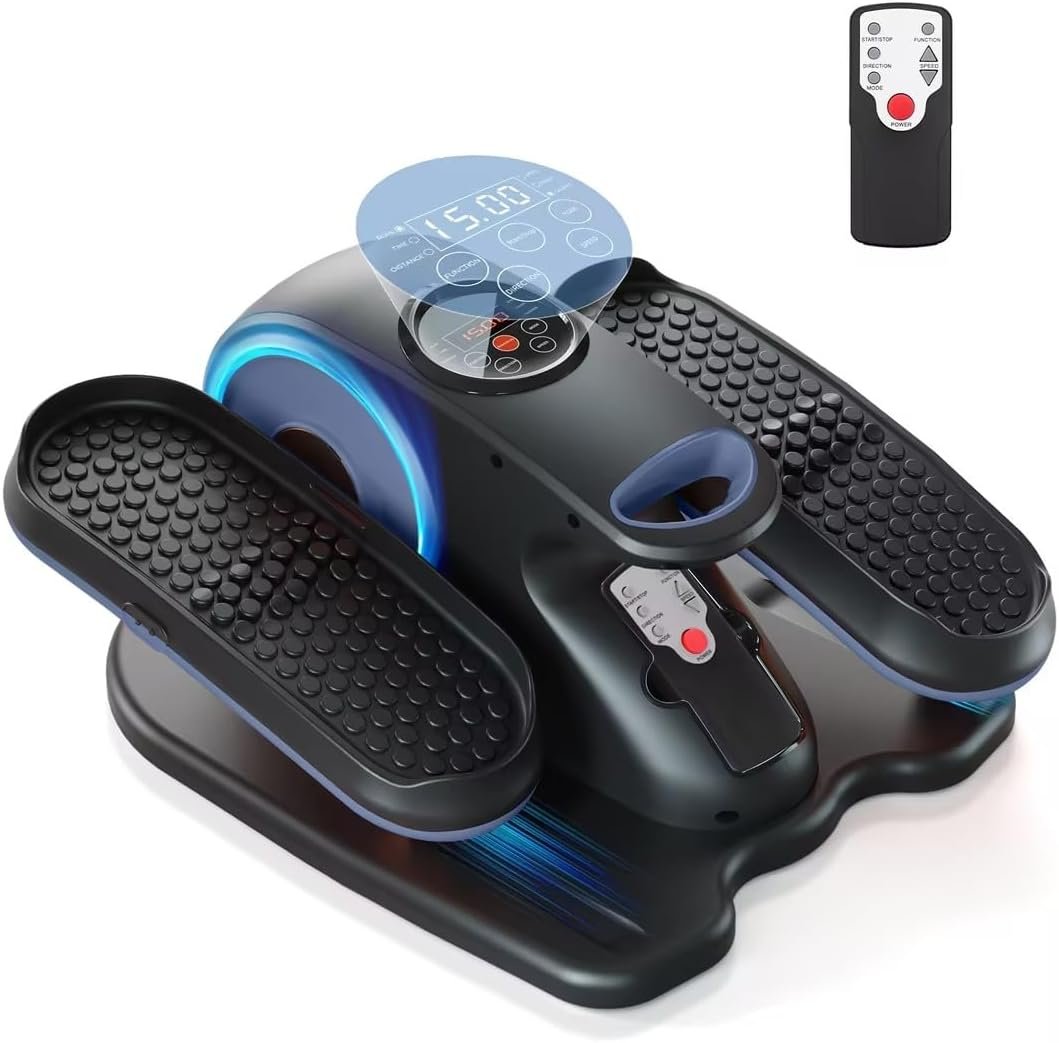 Under Desk Elliptical Machine, Ellipse Leg Exerciser as Seen on TV for Seniors with Remote Control & 12 Adjustable Speeds, Elliptical Machine for Home