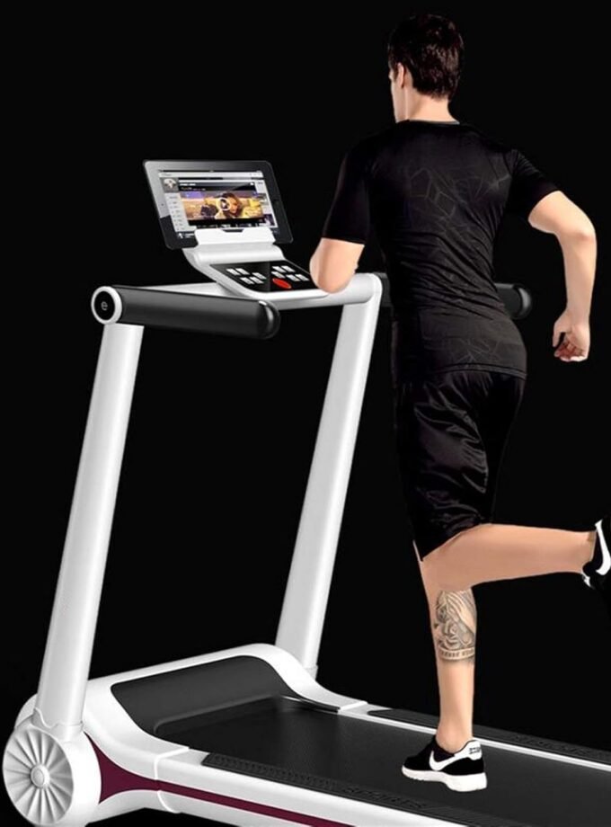 Folding Treadmill Electric Motorized Treadmill Walking Jogging Running Machine Trainer Equipment for Home Office Workout Indoor Exercise Machine