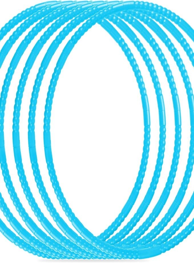 6PCS Toy Hoop Bundle Pack Color Toy Hoop for Kids Exercise Ring Toy Fitness Hoops Snap Together Detachable Adjustable Weight Size Plastic Hoop Exercise Hoops for Sports