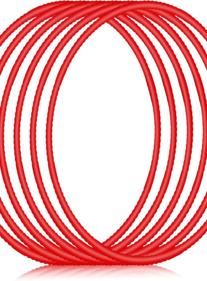 6 Pcs Exercise Hoop Detachable Adjustable Plastic Toy Hoop Playground Toys Colored Hoop Circles for Teens Games Gymnastics  Agility Equipment Party Decor