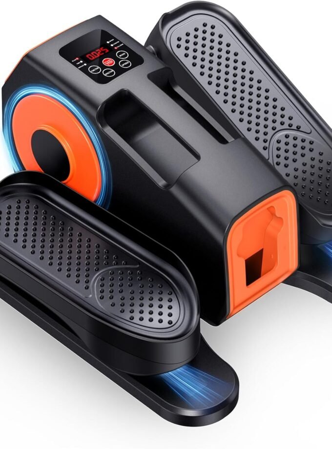 Under Desk Elliptical, Elliptical Leg Exerciser for Seniors, Home Portable Elliptical with Remote Control and 12 Adjustable Speeds, Electric Seated Pedal Exerciser, Fully Assembled