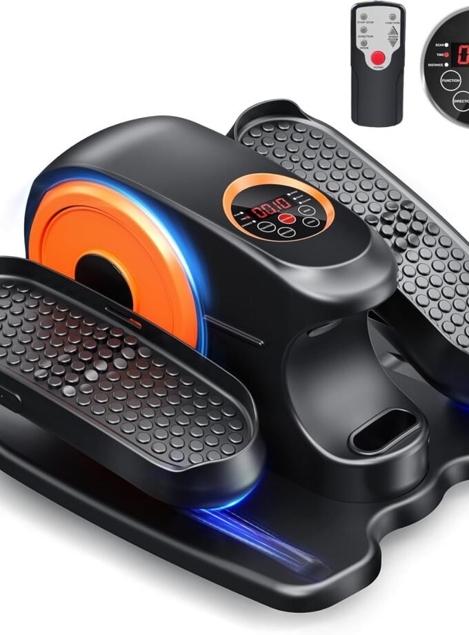 Under Desk Elliptical Machine, Ellipse Leg Exerciser for Seniors, Quiet and Portable Pedal Exerciser While Sitting, Elliptical Exercise Machine with Remote Control,12 Adjustable Speeds