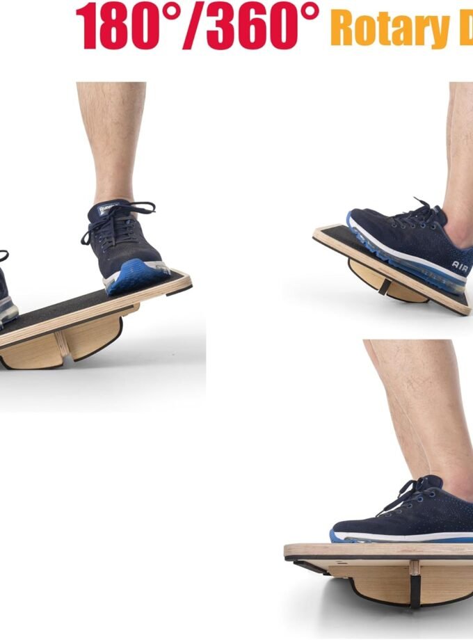 Professional Wooden Balance Boards for Adults - 350LBS Anti-Slip Balance Boards Design for Physical Therapy,Under Desk,2 Easy Setup Methods,Durable & Stable Wooden Boards