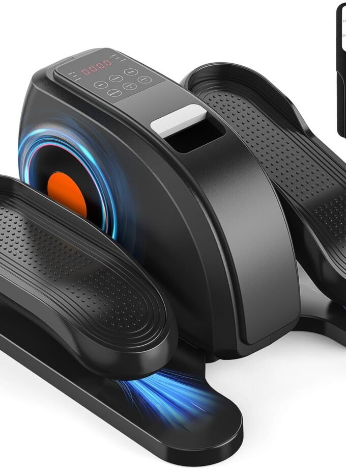 Under-Desk Elliptical Machine – Compact, Quiet & Portable Pedal Exerciser with Adjustable Speed, LED Display, Ideal Mini Elliptical for Home or Office Workout