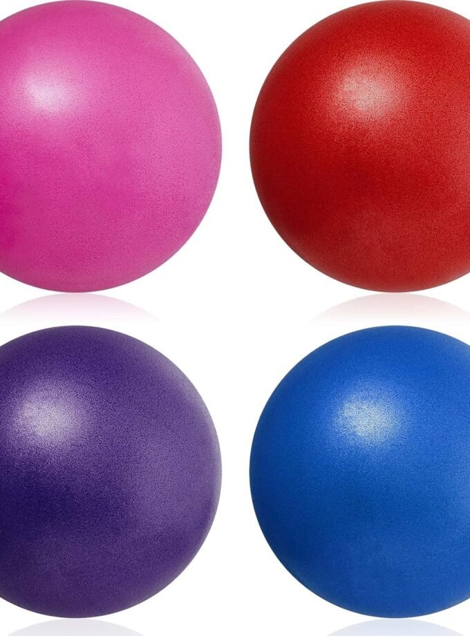 4 Pcs Water Resistance Ball 10 Inches Low Impact Pool Workout Equipment for Adults PVC Aquatic Exercise Equipment for Women Men Water Sports Swimming Fitness, Pink Blue Purple and Red