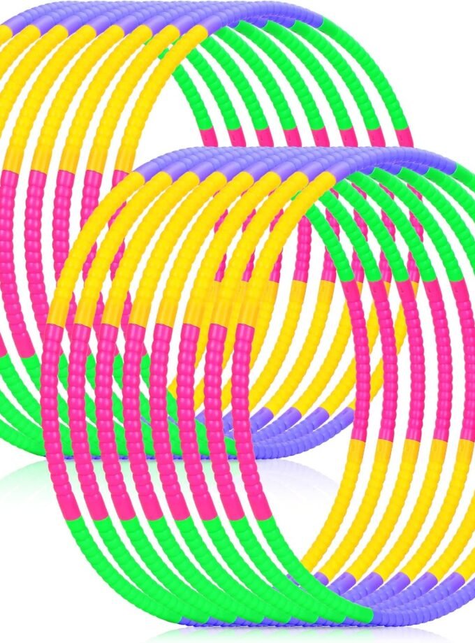 Toy Hoop Detachable Plastic Hoops Exercise Equipment Toy Adjustable Rings for Sports Playing Party Game Dance Pet Training