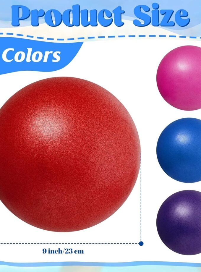 4 Pcs Water Resistance Ball 10 Inches Low Impact Pool Workout Equipment for Adults PVC Aquatic Exercise Equipment for Women Men Water Sports Swimming Fitness, Pink Blue Purple and Red