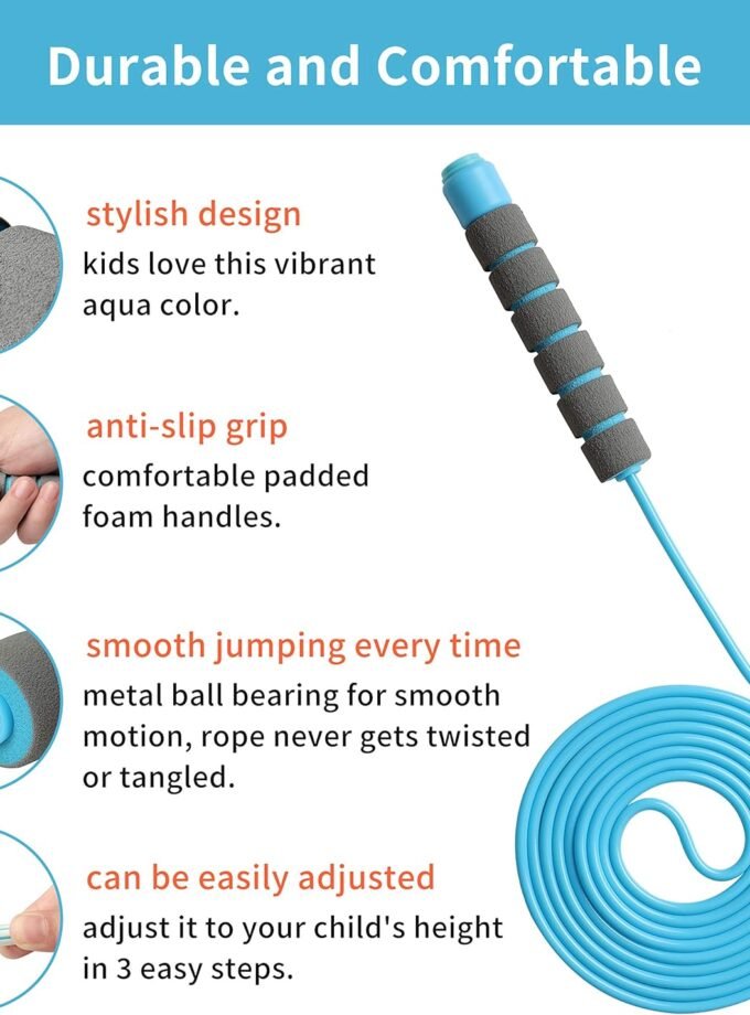 Detachable Hula Hoop and Jump Rope Set for Exercise and Fitness - Great for Indoor and Outdoor Sports for Children, Teens and Adults - Hoola Hoop Adjustable 24 to 28 Inches Diameter